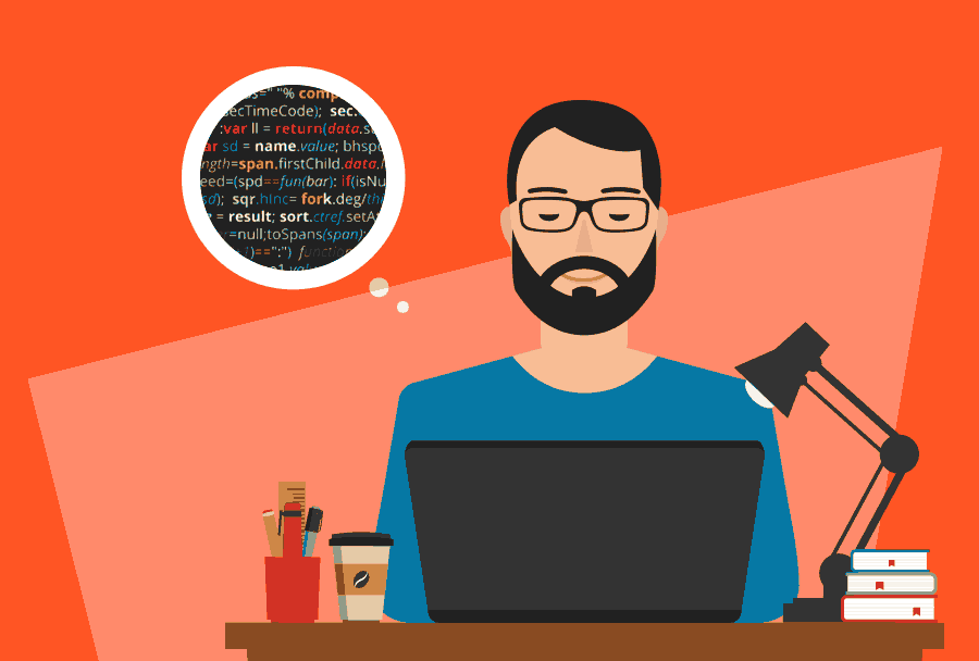 picture: programmer is working